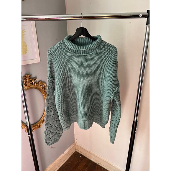 Universal Thread Sweaters - Universal Thread Green/Teal Knit Pullover Sweater Size XL